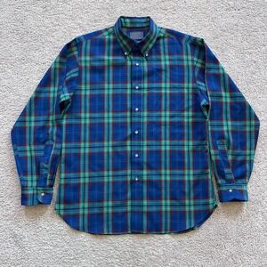 Vintage Pendleton Sir Pendleton Plaid Virgin Wool Shirt Mens Large Button Up USA